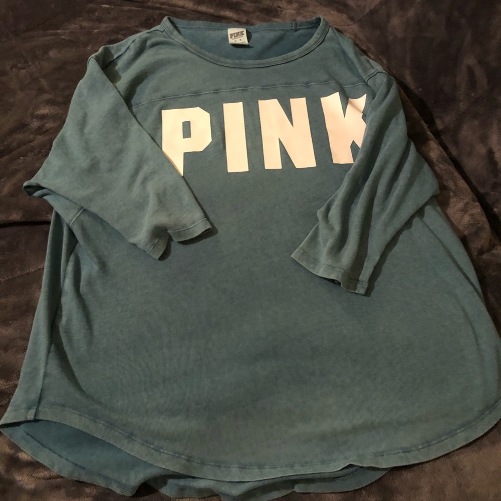 EUC- PINK boyfriend jersey light green/tealish